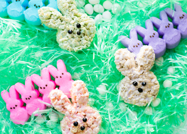 easter Rice Krispie treats Easter Rice Krispies with Peeps